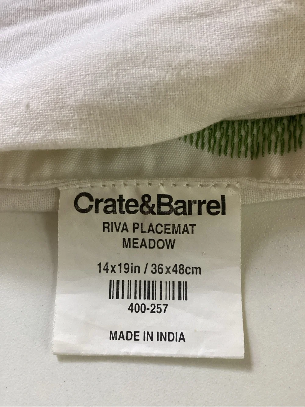 Crate & Barrel Riva Meadow Cotton Placemats Set of four